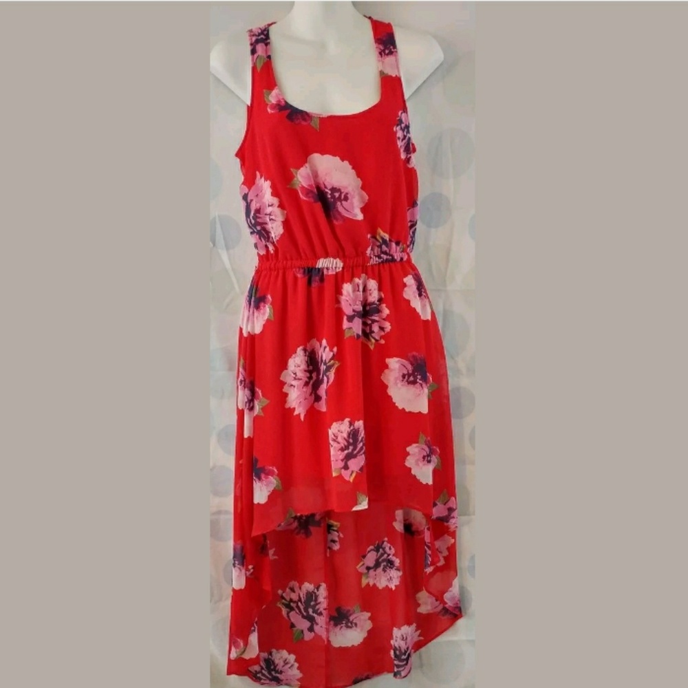 Women's Olsenboye XS Pink Floral Hi Low Dress